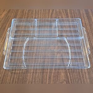 1930s Vintage Sunbeam Devided Glass Toaster Hostess Tray